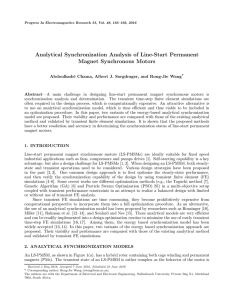 Analytical Synchronization Analysis of Line