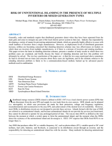 risk of unintentional islanding in the presence of multiple inverters or