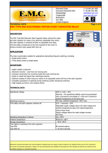 motor start capacitor relay