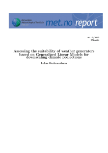 Assessing the suitability of weather generators based on