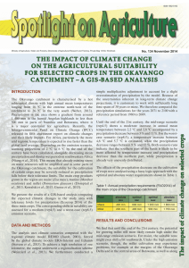 The impacT of climaTe change on The agriculTural suiTabiliTy for
