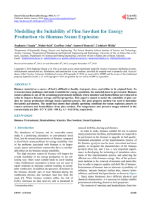 Modelling the Suitability of Pine Sawdust for Energy Production via