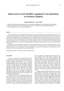 Improvement of soil suitability mapping for teak plantations in
