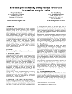 Evaluating the suitability of MapReduce for surface temperature