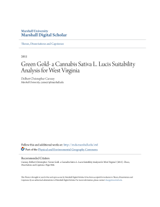 a Cannabis Sativa L. Lucis Suitability Analysis for West Virginia