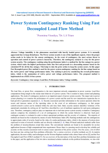 Power System Contingency Ranking Using Fast Decoupled Load