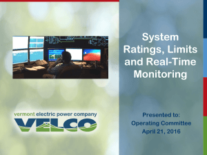 Voltage Limits - VELCO Operating Committee