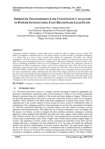 improved transmission line contingency analysis in power system