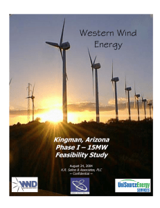 Western Wind Energy Kingman Feasibility Study