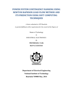 power system contingency ranking using newton raphson