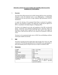 SPECIFICATIONS OF FAST PATROL BOATS(FPBs) FOR