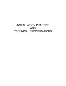 installation practice and technical specifications