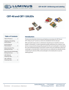 CBT-40 CBT-120 Binning and Labeling