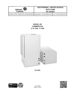 Series RK Geothermal / Water Source Heat