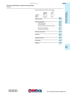 04/001 Thermal Overload Relays, Thermistor Overload Relays