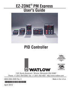EZ-ZONE® PM Express User`s Guide PID Controller