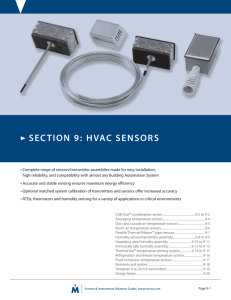 HVAC/R Sensors - Thermo/Cense Inc.