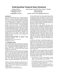 Understanding Temporal Query Dynamics