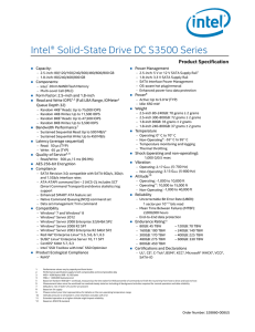 Intel Solid-State Drive DC S3500 Series Product Specification