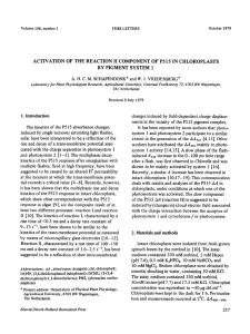 ACTIVATION OF THE REACTION II COMPONENT