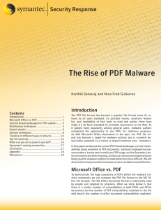 The Rise of PDF Malware