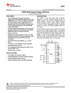 LP8501 Multi-Purpose 9-Output LED Driver