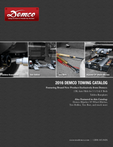 2016 RV Towing Catalog