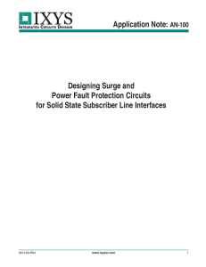 AN-100 Designing Surge and Power Fault Protection Circuits for