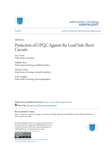 Protection of UPQC Against the Load Side Short