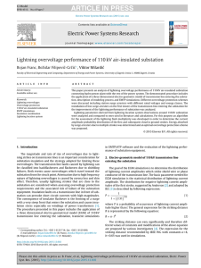 Lightning overvoltage performance of 110kV air