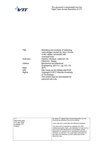 Title Modelling and analysis of switching overvoltages caused