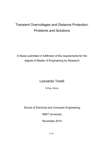 Transient Overvoltages and Distance Protection