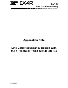 Application Note Line Card Redundancy Design With the