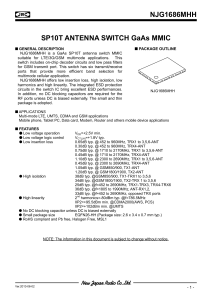 NJG1686MHH SP10T ANTENNA SWITCH GaAs MMIC