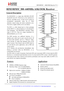 RF83/RF83C 300~440MHz ASK/OOK Receiver