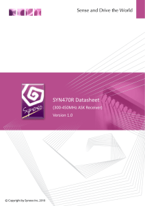 SYN470R Datasheet