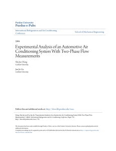 Experimental Analysis of an Automotive Air Conditioning System