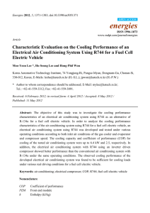 Characteristic Evaluation on the Cooling Performance of an
