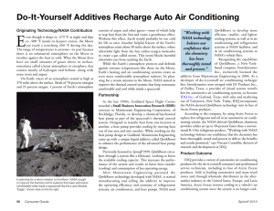 Do-It-Yourself Additives Recharge Auto Air Conditioning