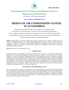design of air conditioning system in automobile
