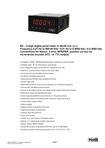 M3 – 5-digit digital panel meter in 96x48 mm (BxH) Frequency 0.01