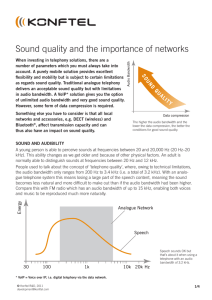 Sound quality and the importance of networks