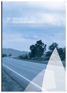12. Glossary of Acoustical Terms