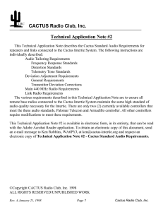 Technical Application Note #2