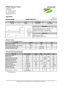 EPIGAP Optronic GmbH Data Sheet IR photodiode EOPD-1300-5-0.3