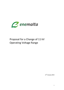 Proposal for the change of 11 kV operating voltage range
