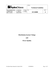 Technical Guideline ECG0008 4 Distribution System Voltage and