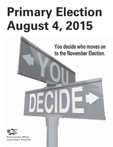 Primary Election August 4, 2015
