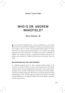 Who is Dr. anDreW WaKeFieLD?