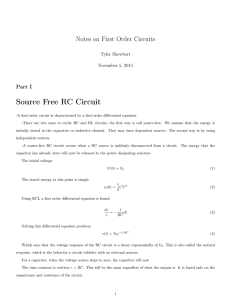 Source Free RC Circuit